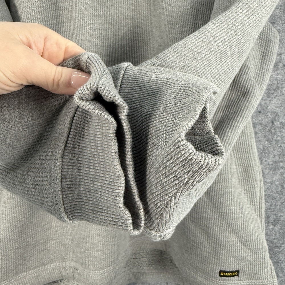 Stanley Sweatshirt Mens M Gray Sherpa Lined Quarter Zip Pullover Outdoors Casual - Picture 5 of 14